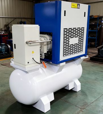11kw 15HP ضاغط الهواء المسمار مع مجفف و خزان للقطع بالليزر
